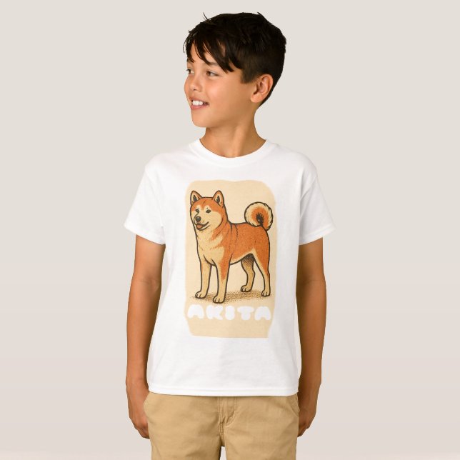 Camiseta AKITA INU DOG FUNNY T-Shirt (Frente Completa)