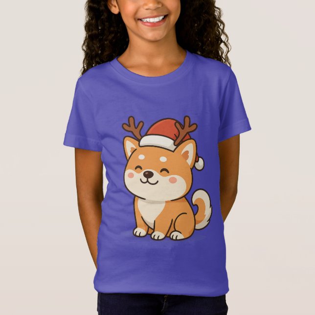 Camiseta AKITA INU FUNNY CHRISTMAS T-Shirt  (Frente)