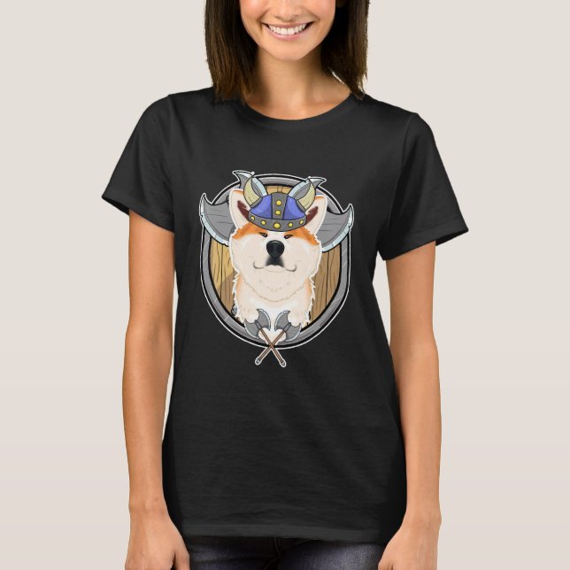 Camiseta Akita Inu I Valhalla I Viking (Frente)
