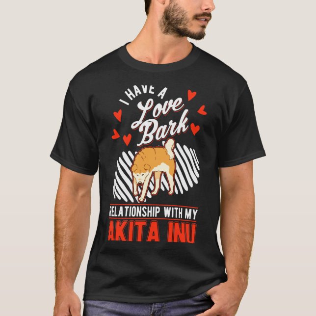 Camiseta Akita Inu Valentines Day Japanese Akita  (Frente)