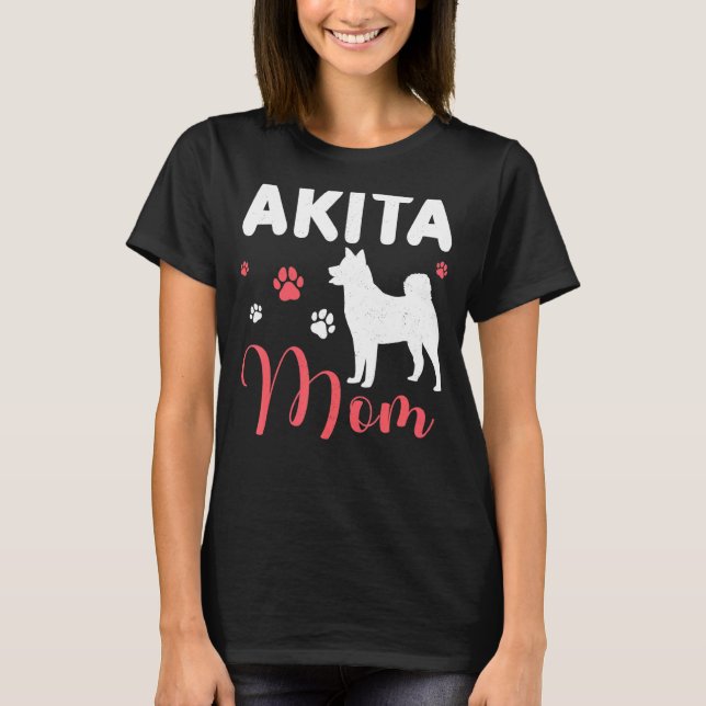 Camiseta Akita Mãe Cão Mãe Americana Akita Inu (Frente)