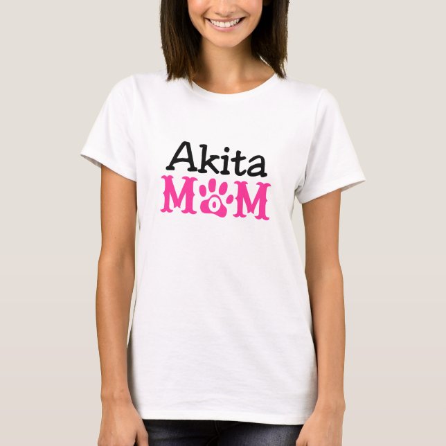 Camiseta Akita Mãe Roupa (Frente)