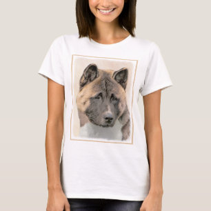 Camiseta Akita Painting - Bela Arte Canina Original