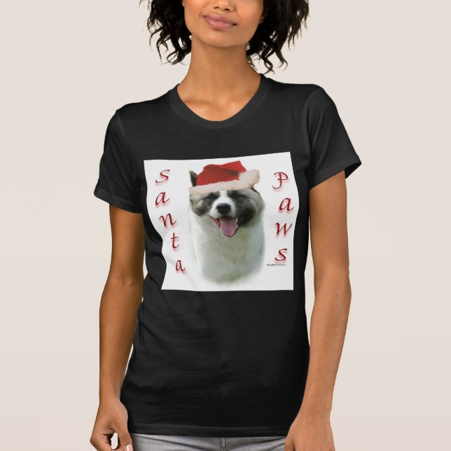 Camiseta Akita Papais noeis Paws (Frente)