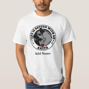 Camiseta Akita Personaliza A Vida Com Um Cão