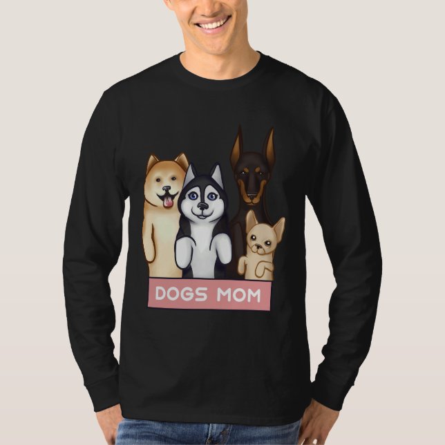 Camiseta Akita Rouco Doberman E Chihuahua Em Sua Posição (Frente)