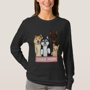 Camiseta Akita Rouco Doberman E Chihuahua Em Sua Posição
