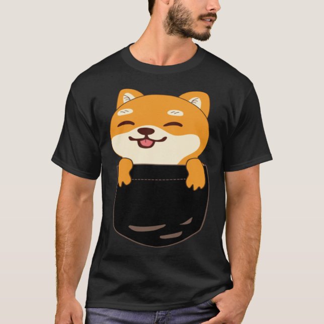 Camiseta Akita Shiba Inu Cute Bag  for (Frente)