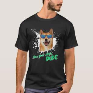 Camiseta Akita T-shirt Eu gosto do seu estilo Dude - Akita