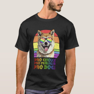 Camiseta Akitas Pro Choice Pro Feminismo Pro Cães Lgbtq Fem