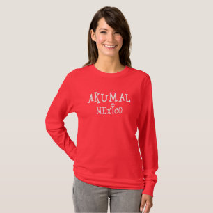Camiseta Akumal Mexico Design - Básico T-Shirt de Longa Dis