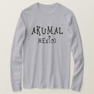 Camiseta Akumal Mexico Design - Básico T-Shirt de Longa Dis