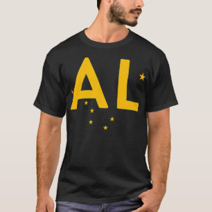 Camiseta AL Alaska Três Partes Combo Design Alaskan Flag P
