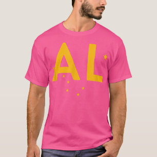 Camiseta AL - Design de Combinação de Três Partes do Alasca