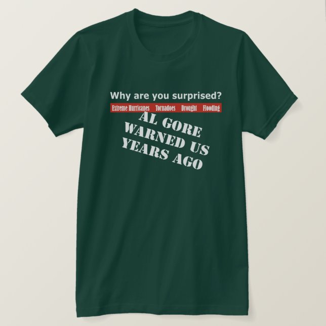 Camiseta Al Gore advertiu-nos (Frente do Design)