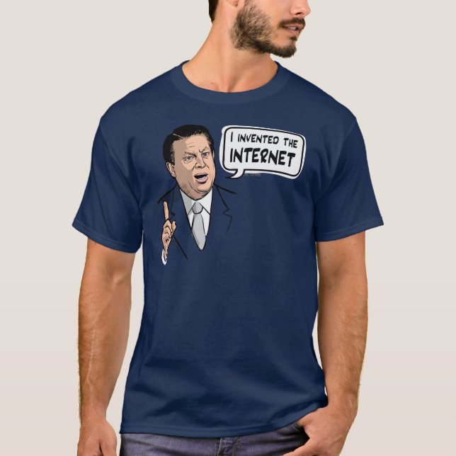 Camiseta Al Gore, eu inventei o Internet (Frente)