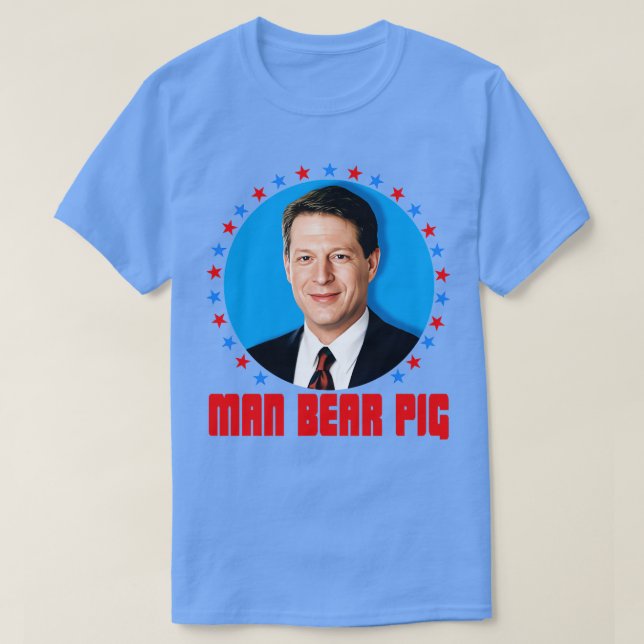 Camiseta Al Gore Man Bear Pig (Frente do Design)