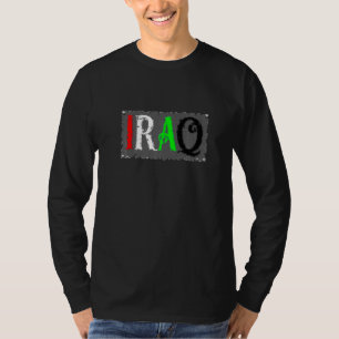 Camiseta Al Iraque Na Caligrafia Inglesa Orgulho Iraque Leg