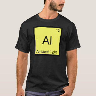 Camiseta Al - Luz Ambiente Símbolo de Elemento de Química D