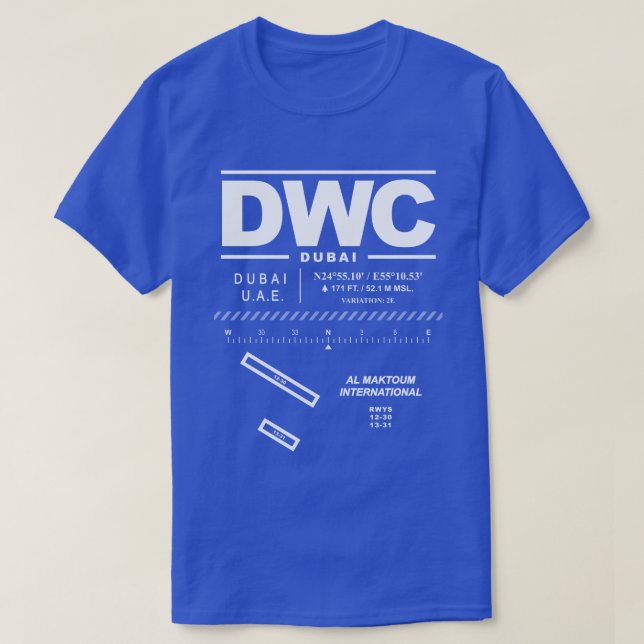 Camiseta Al Maktoum International Airport DWC T-Shirt (Frente do Design)