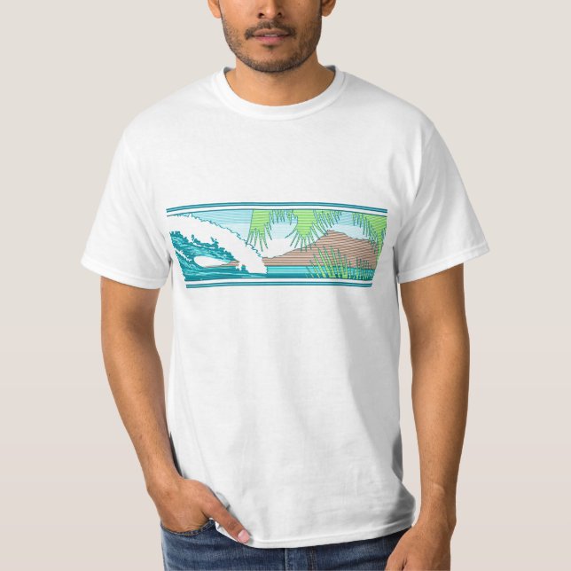 Camiseta Ala Moana Diamond Head Surf Havaiano - Sinal Tee (Frente)