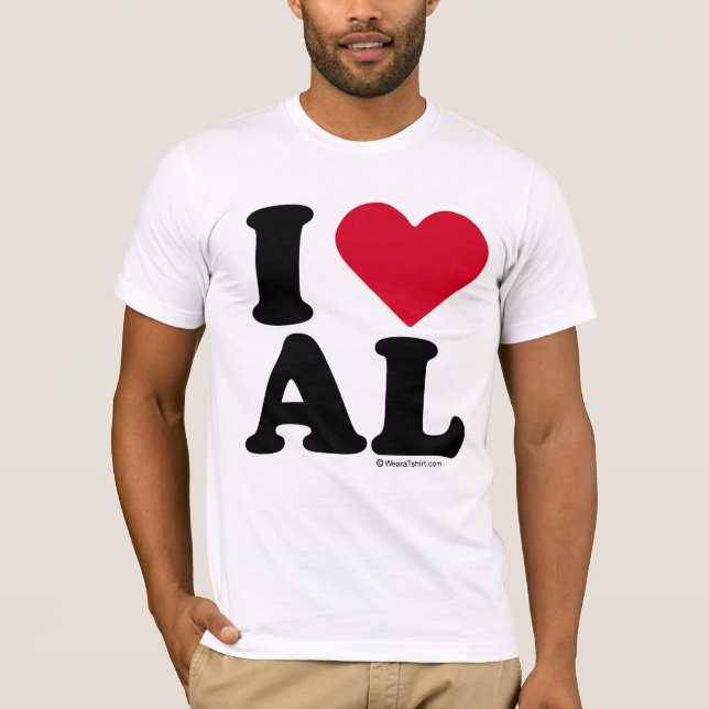 CAMISETA ALABAMA - AL DO AMOR DE I - AMOR ALABAMA DE I (Frente)