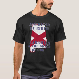 Camiseta Alabama Americano de Nascimento Alabamiano Pela Gr