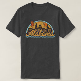 Camiseta Alabama Antiga Lembrança de Viagem Vintage
