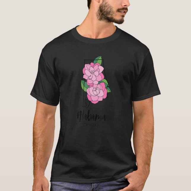 Camiseta Alabama Camellia Flower (Frente)