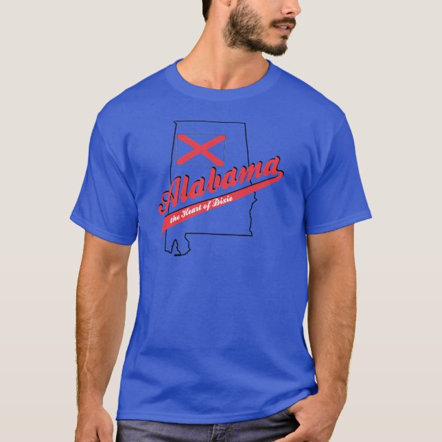 Camiseta Alabama Coração de Dixie (Frente)