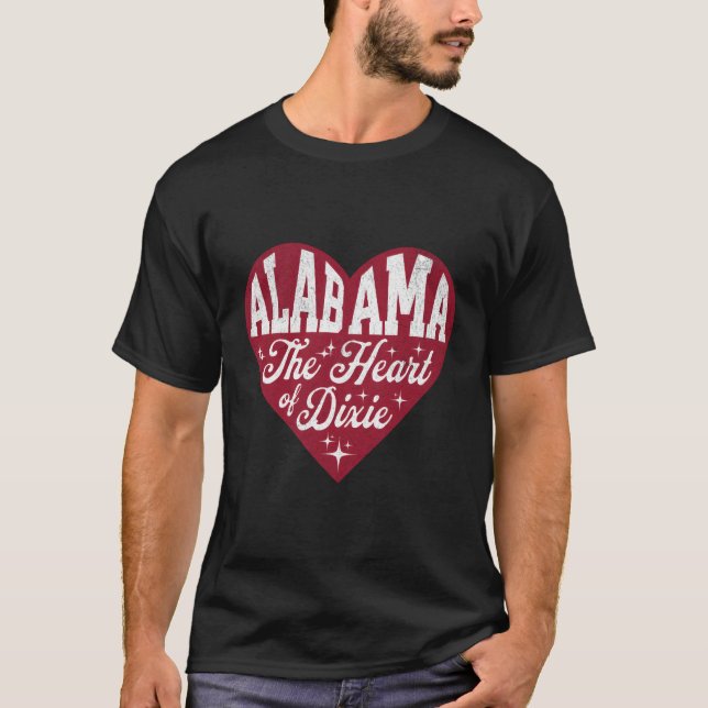 Camiseta Alabama Ele De Dixie Alabama Por (Frente)