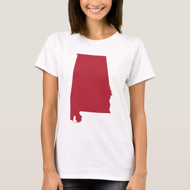 Camiseta Alabama em Vermelho (Frente)