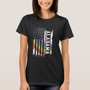 Camiseta Alabama, Estados Unidos, aflorou o arco-íris com b