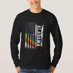 Camiseta Alabama, Estados Unidos, aflorou o arco-íris com b