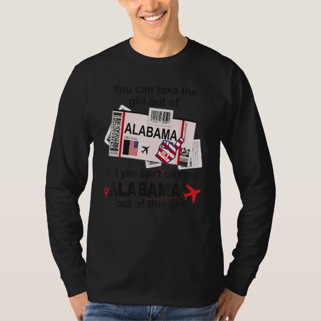 Camiseta Alabama Girl  Alabama Boarding Pass (Frente)