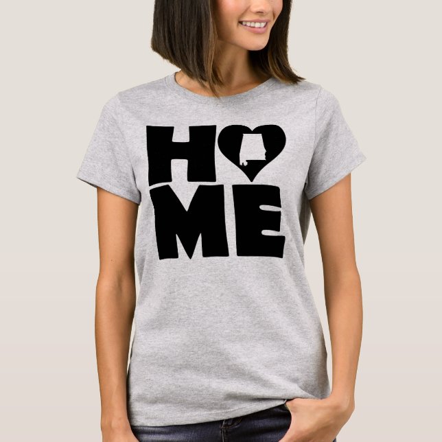 Camiseta Alabama Home Heart State Tees (Frente)