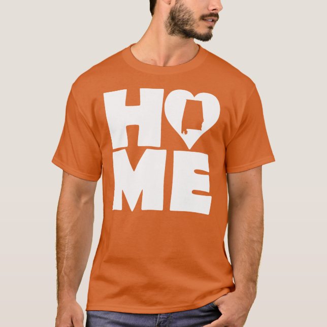 Camiseta Alabama Home Heart State Tees (Frente)