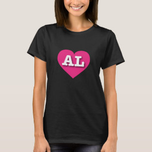 Camiseta Alabama Hot Pink Heart - Big Love