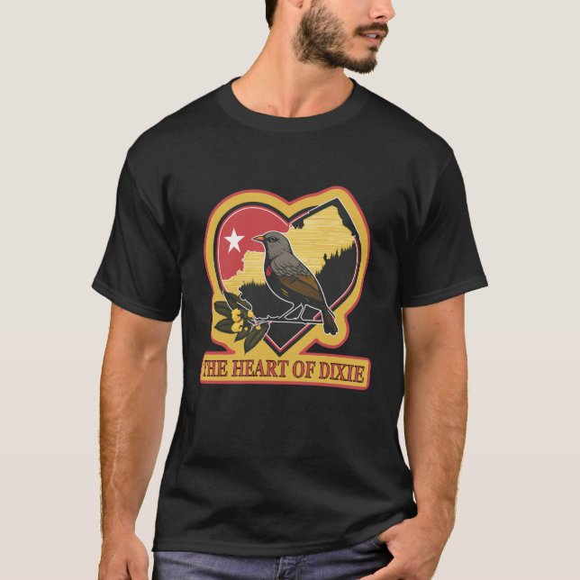 Camiseta Alabama - O Coração de Dixie (Frente)