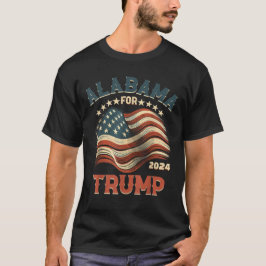 Camiseta Alabama por Trump 2024, bandeira dos eua