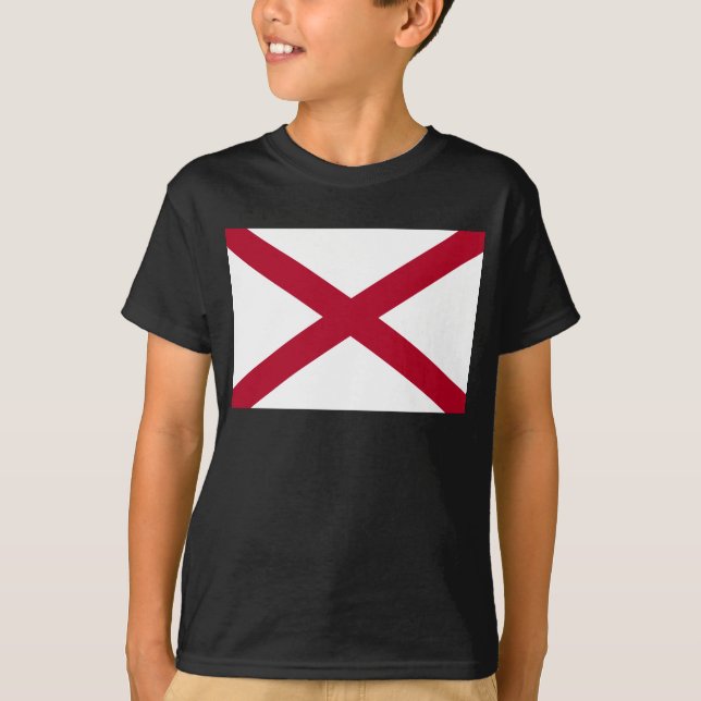 Camiseta Alabama: Rua Andrew Crimson Cross Flag (Frente)