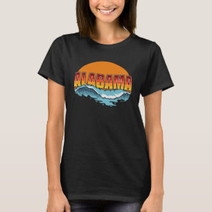Camiseta Alabama Sun e Surf surfando sunbalas Alabama Be