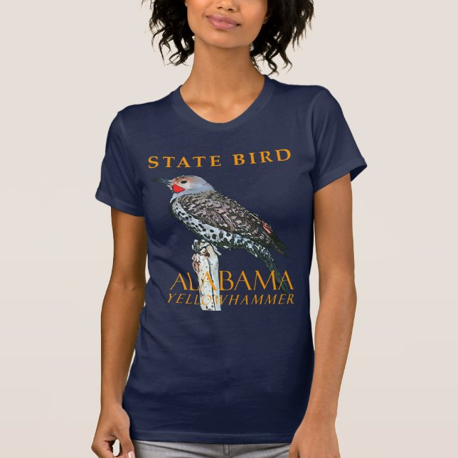 Camiseta Alabama Territory Bird, O Flicker Comum (Frente)