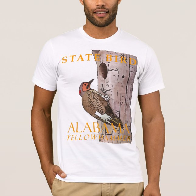 Camiseta Alabama Territory Bird O Norte Flicker (Frente)