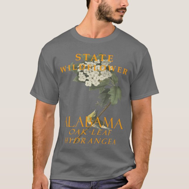 Camiseta Alabama Territory Wildflower The Oakleaf hydrangea (Frente)