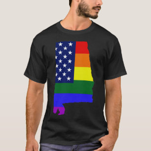 Camiseta Alabama United States Orgulho gay Flag