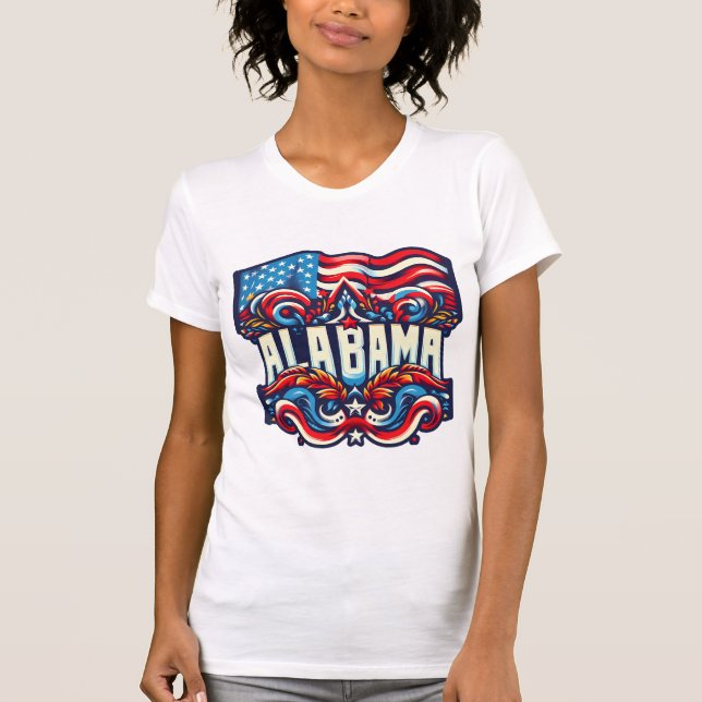 Camiseta Alabama USA Flag Graphic (Frente)