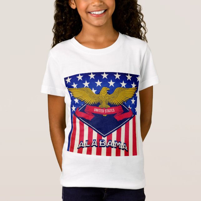 Camiseta Alabama USA Flag T-Shirt (Frente)