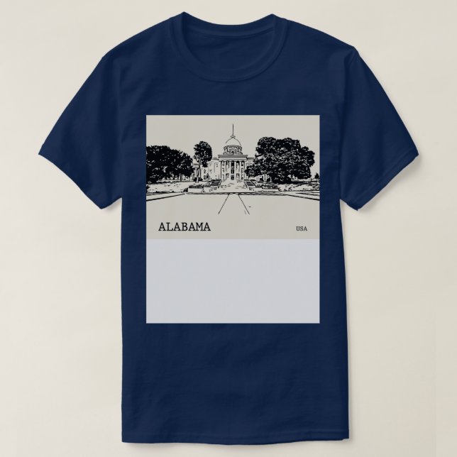 Camiseta Alabama USA TShirt 8 (Frente do Design)