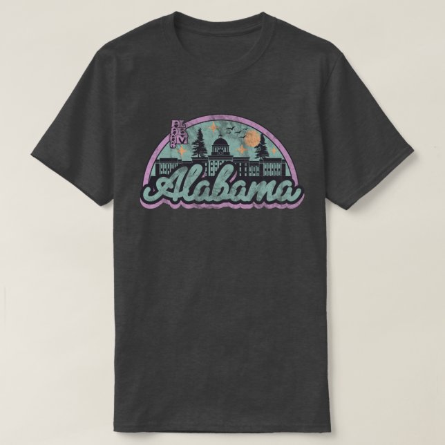 Camiseta Alabama Vintage Retro (Frente do Design)